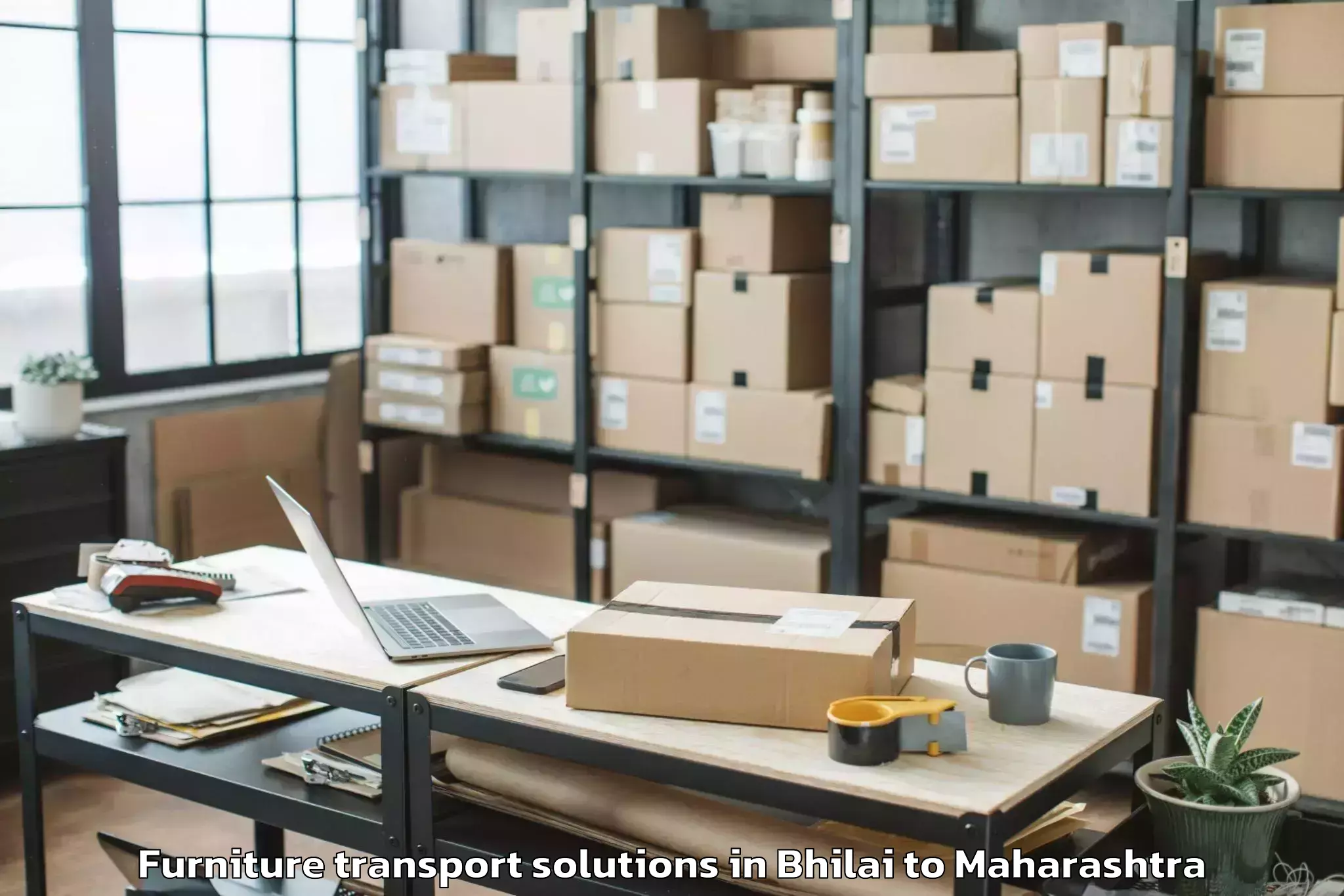 Trusted Bhilai to Tuljapur Furniture Transport Solutions